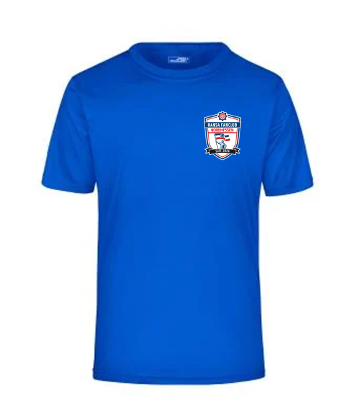 ActiveT-Shirt für Herren "Hansa Fanclub Nordhessen" (Funktionsstoff) - royalblau - Brustlogo & gr. Rückenlogo